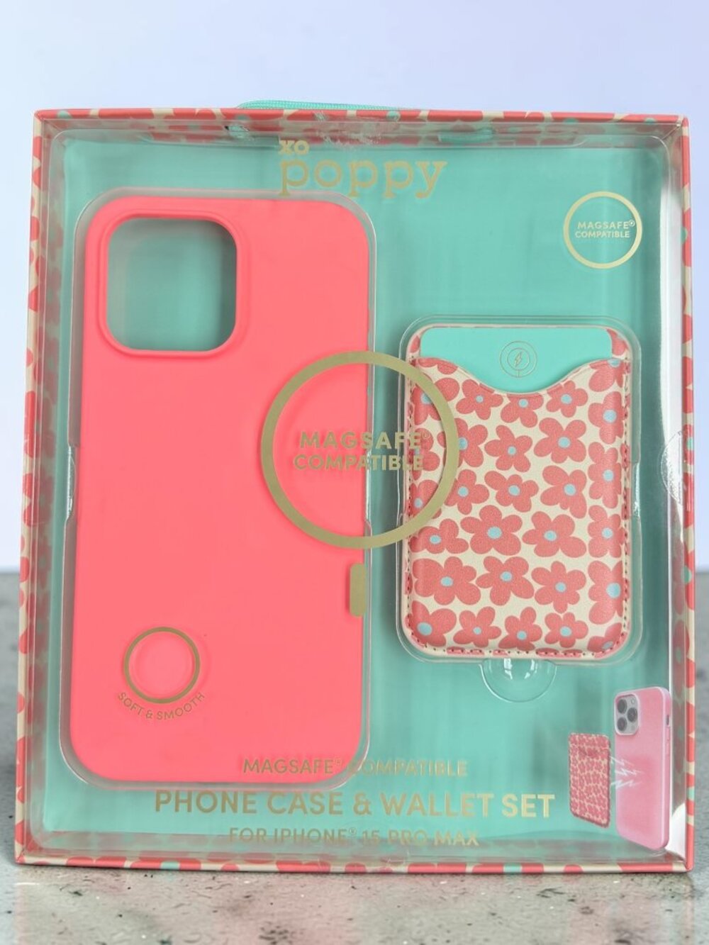 XO POPPY Phone case and wallet set